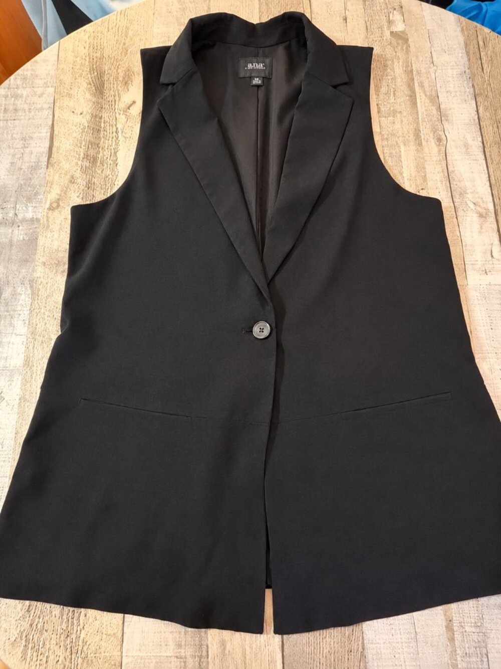 Guess Black Sleeveless Blazer Vest